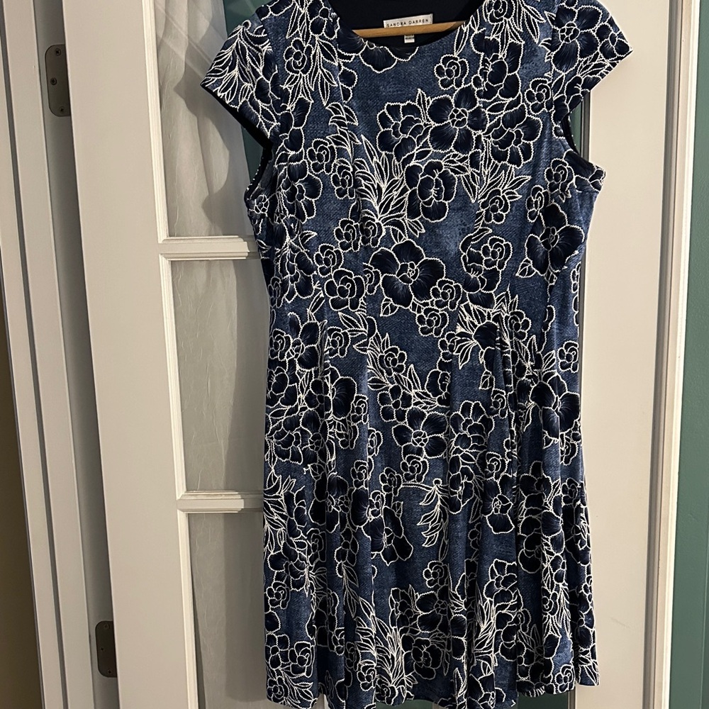 Blue and White Floral dress